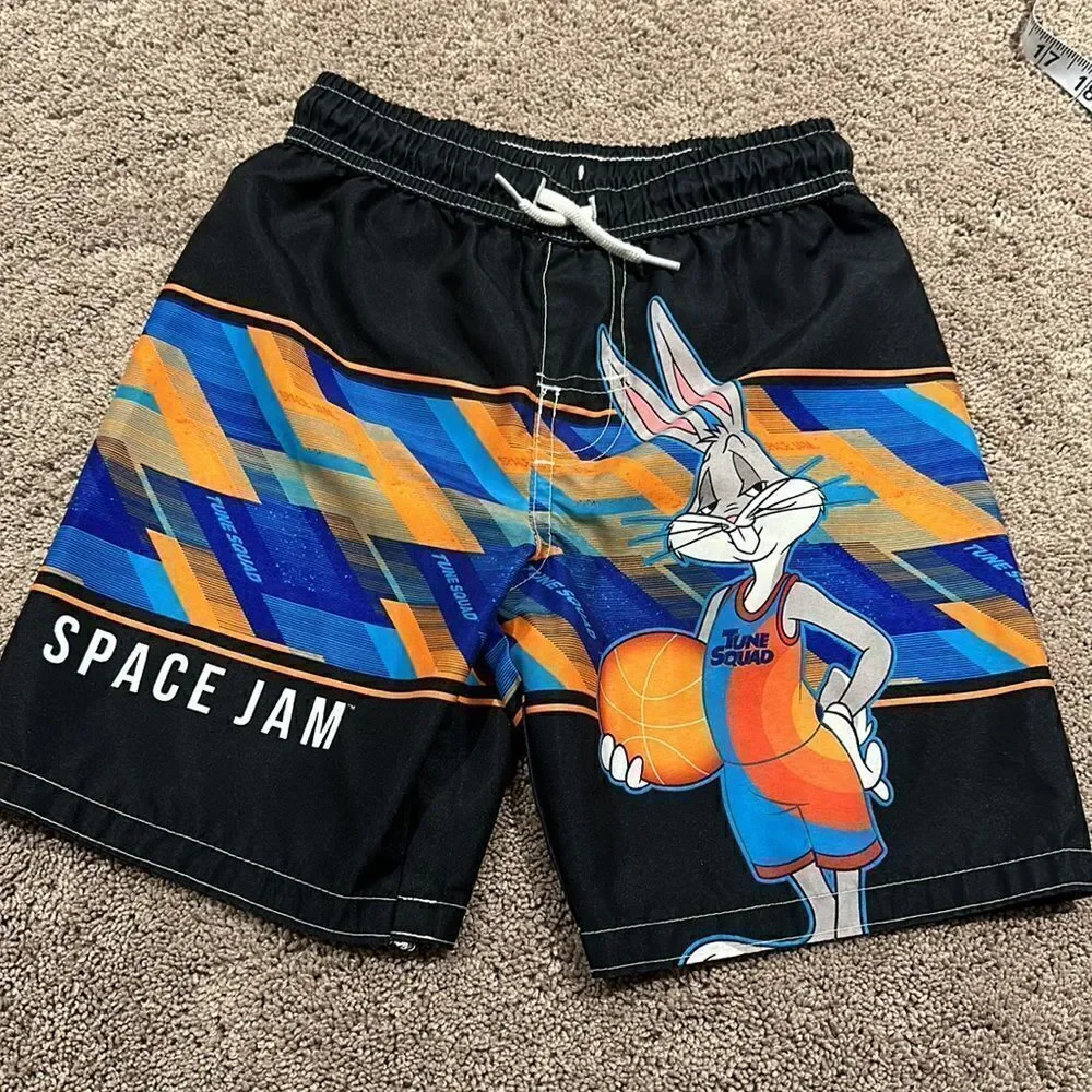 SPACE JAM!! Swim set! Great condition! Size medium top and small bottoms!